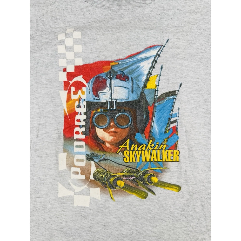 Vintage Star Wars Anakin Skywalker Podrace Kids Graphic Tshirt Size 7 - Picture 2 of 7